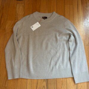 NWT Quince Cashmere Oversize Crew Neck Sweater in Beige S